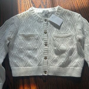 New Crewcuts Ivory Knit Cardigan